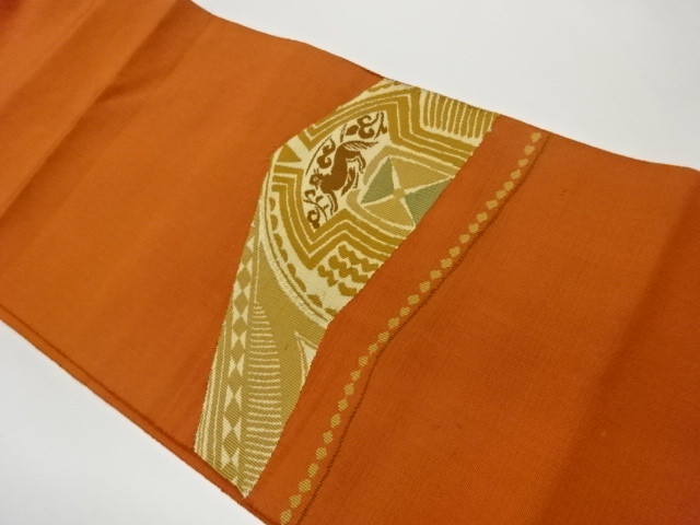 JAPANESE NAGOYA OBI / WOVEN ABSTRACT GEOMETRIC